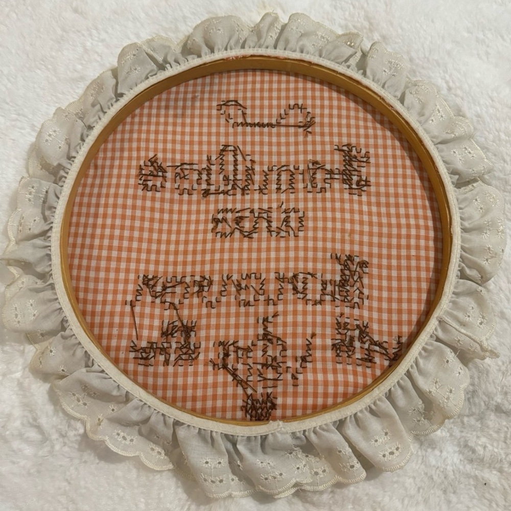Gingham Embroidery Hoop Decor - Picture 7 of 9